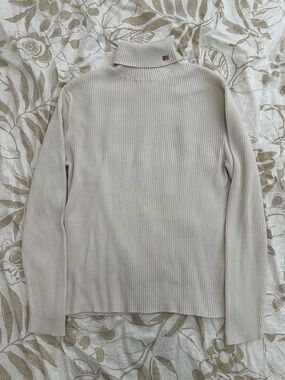 Vintage Ralph Lauren Cream Ribbed Turtleneck Sweater